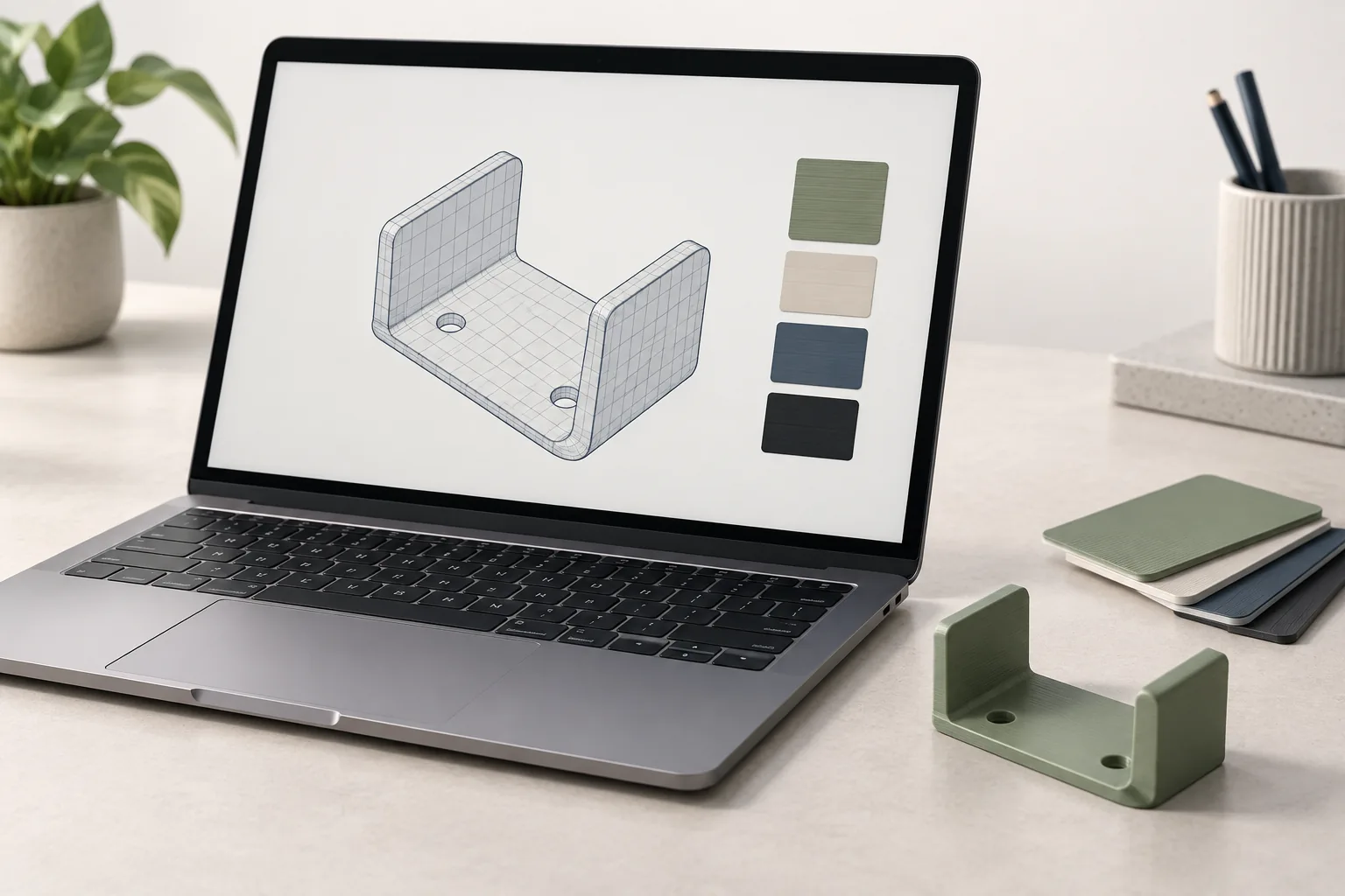Illustration: Material und Farbe für den Druck auswählen