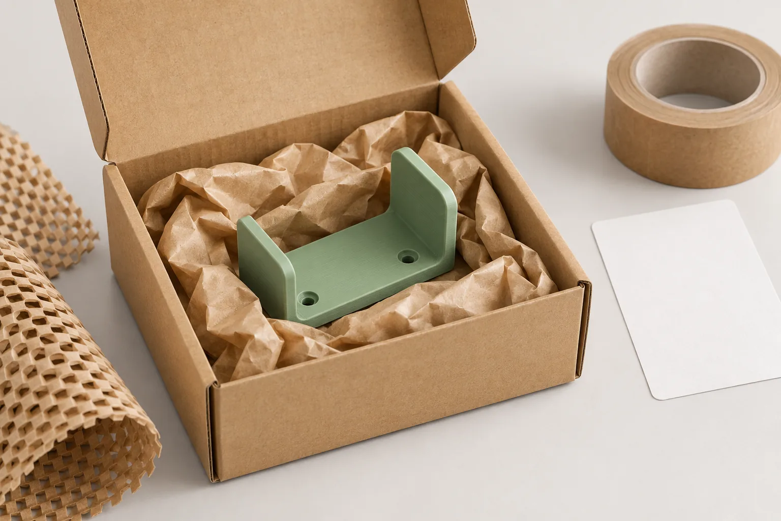 Illustration: das verpackte Teil wird versandt